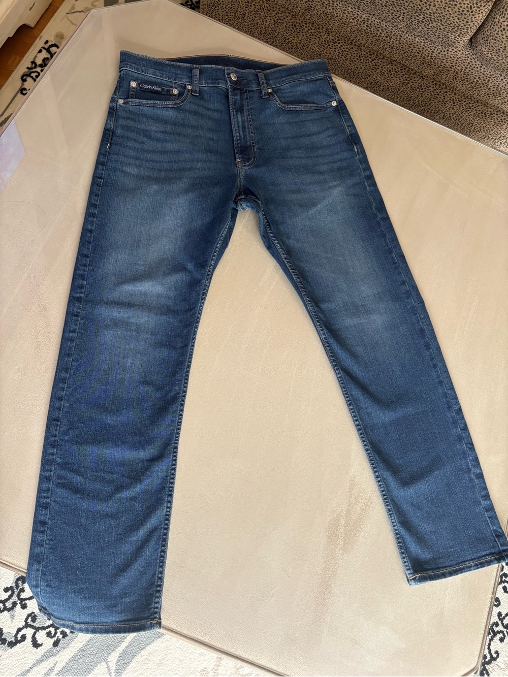 Calvin Klein Men's Medium Blue Straight Jeans